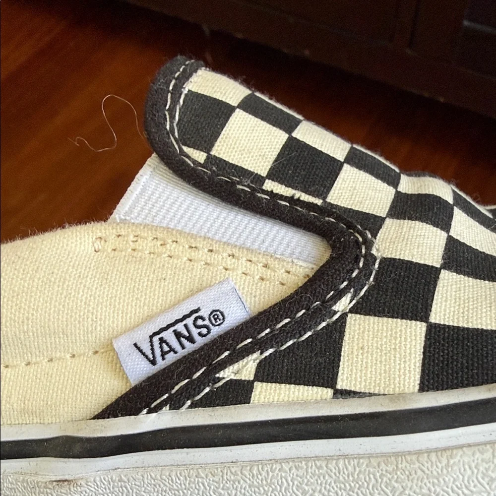 Vans Slip-On Checkerboard Sneakers - W9.5, M8 - Picture 2 of 5